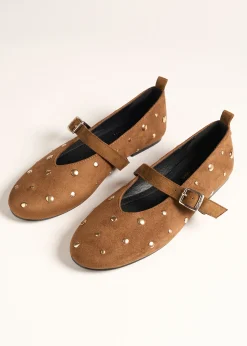 Camomilla Milano Decollete-Ballerina Skin in ecocamoscio