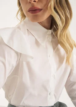 Camomilla Milano Camicie E Bluse-Camicia Carola in taffetà con rouches