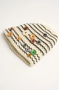 Camomilla Milano Cappelli-Cappello Catrin a righe con bottoni