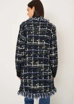 Camomilla Milano Cardigan-Cardigan Cardi in tweed effetto chenille