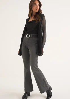 Camomilla Milano Cardigan-Cardigan Caren in filo con cinta