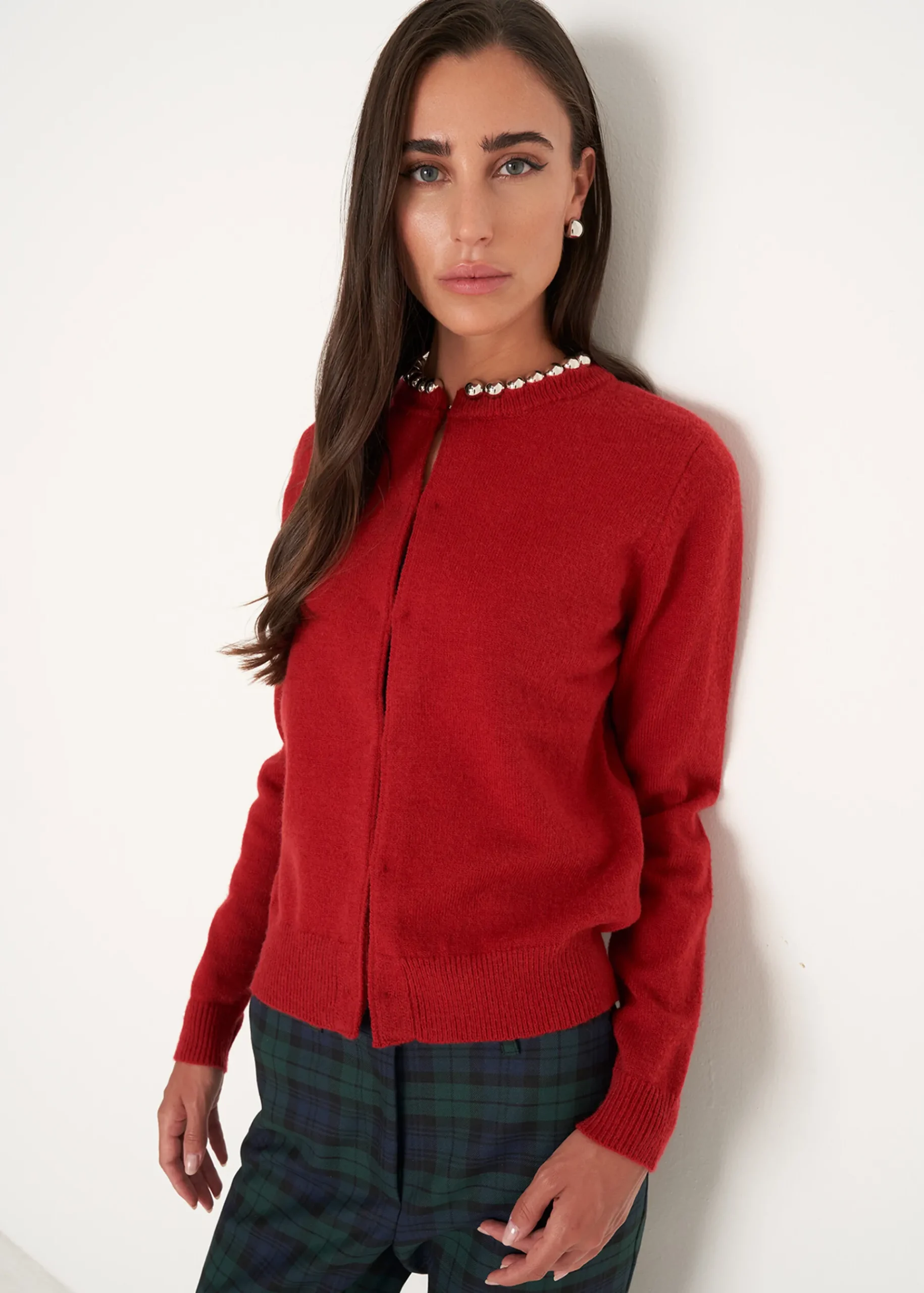 Camomilla Milano Cardigan-Cardigan Coeur con dettaglio gioiello