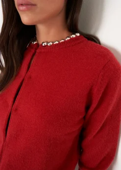 Camomilla Milano Cardigan-Cardigan Coeur con dettaglio gioiello
