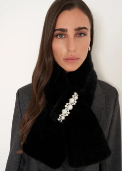 Camomilla Milano Sciarpe E Foulard-Collo Stefy in ecopelliccia con perle