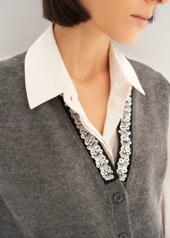 Camomilla Milano Giacche|Gilet-Gilet Gioel con paillettes
