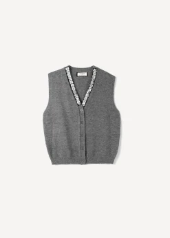 Camomilla Milano Giacche|Gilet-Gilet Gioel con paillettes