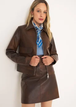 Camomilla Milano Giacche|Giubbini-Giubbino Gracy in ecopelle