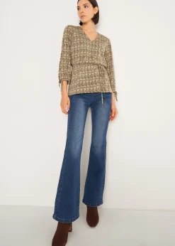 Camomilla Milano Jeans-Jeans CindyJ-U gamba flare con bottoni oro