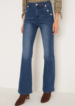 Camomilla Milano Jeans-Jeans CindyJ-U gamba flare con bottoni oro
