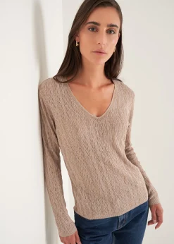 Camomilla Milano Maglie-Maglia Maddie scollo a V con strass
