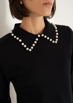Camomilla Milano Maglie-Maglia Mafalda con perle al collo