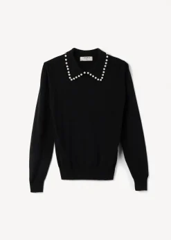 Camomilla Milano Maglie-Maglia Mafalda con perle al collo