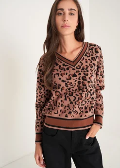 Camomilla Milano Maglie-Maglia Marina maculata con dettagli in tinta unita
