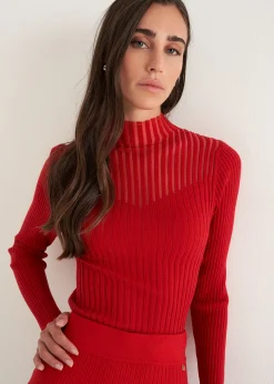 Camomilla Milano Maglie-Maglia Matilde a coste collo alto