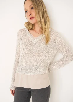 Camomilla Milano Maglie-Maglia Met con rouche satin