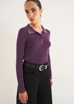 Camomilla Milano Maglie-Maglia polo Mendy con strass
