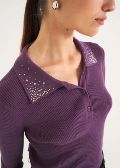 Camomilla Milano Maglie-Maglia polo Mendy con strass