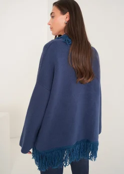 Camomilla Milano Cardigan|Mantelle-Mantella Micaela con frange