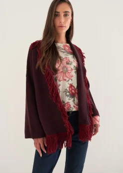 Camomilla Milano Cardigan|Mantelle-Mantella Micaela con frange