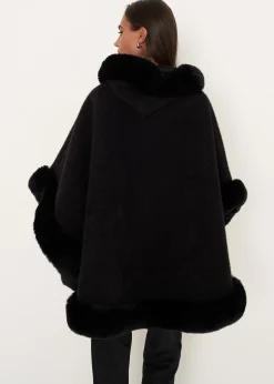 Camomilla Milano Mantelle-Mantella Moyra in maglia ed ecopelliccia