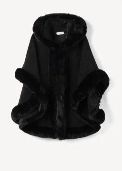Camomilla Milano Mantelle-Mantella Moyra in maglia ed ecopelliccia