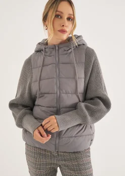 Camomilla Milano Giubbini|Piumini-Piumino Path con maniche in maglia