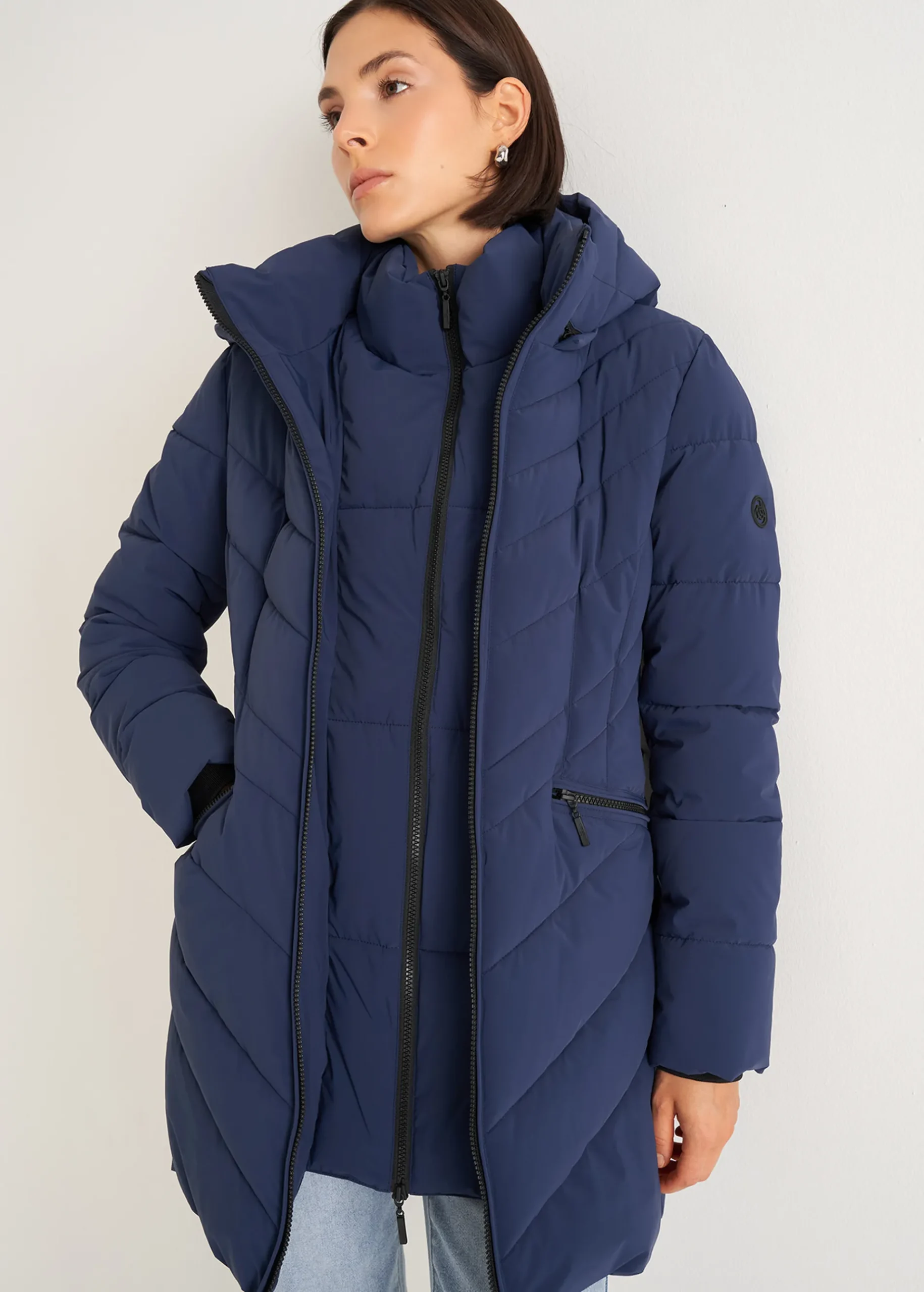 Camomilla Milano Piumini-Piumino Piky con cintura