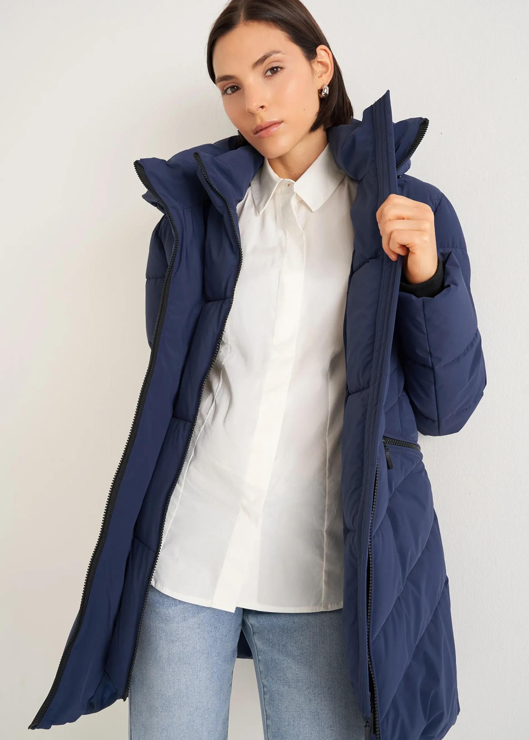 Camomilla Milano Piumini-Piumino Piky con cintura